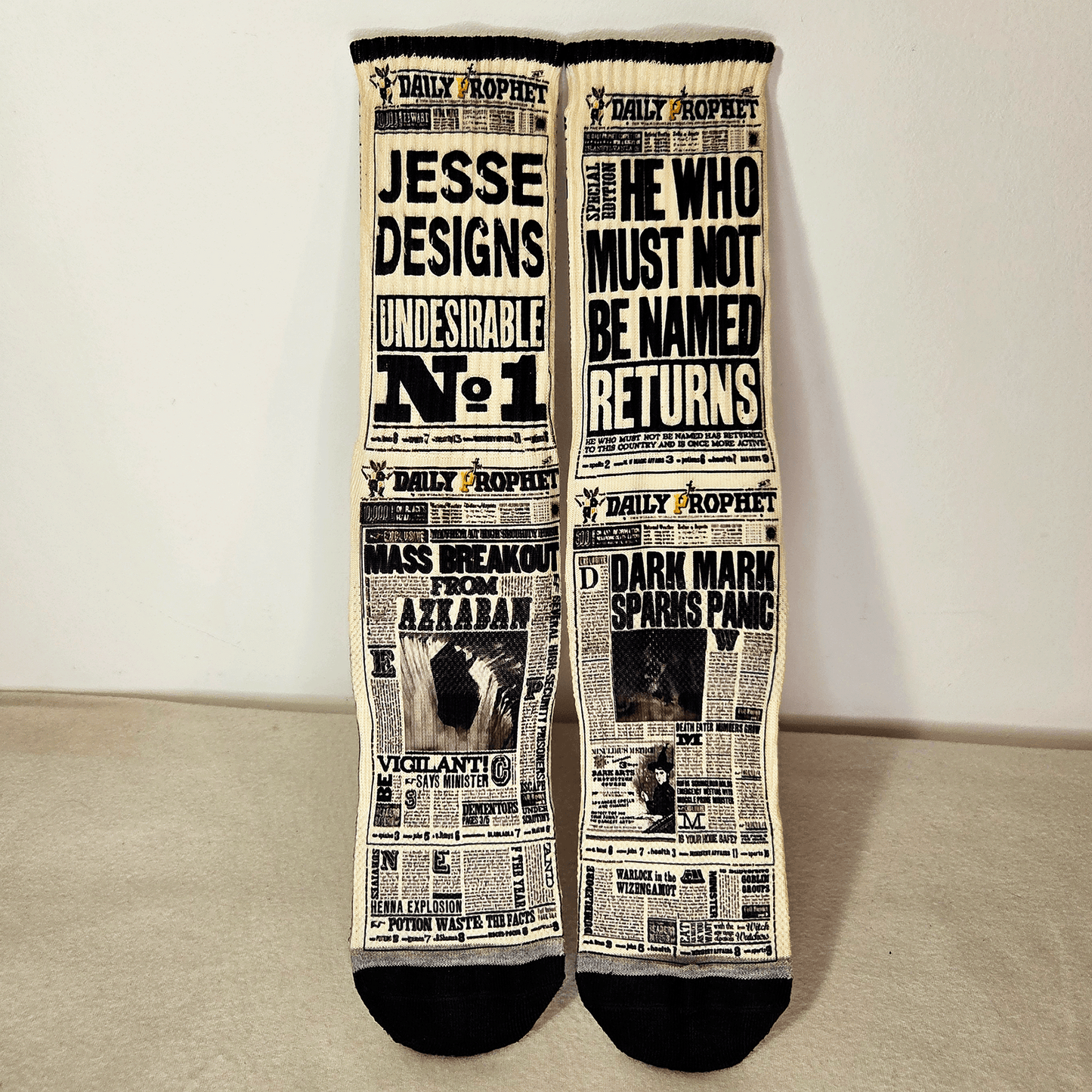 Daily Prophet Crew Socks - Handmade Gift