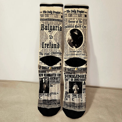 Daily Prophet Crew Socks - Handmade Gift