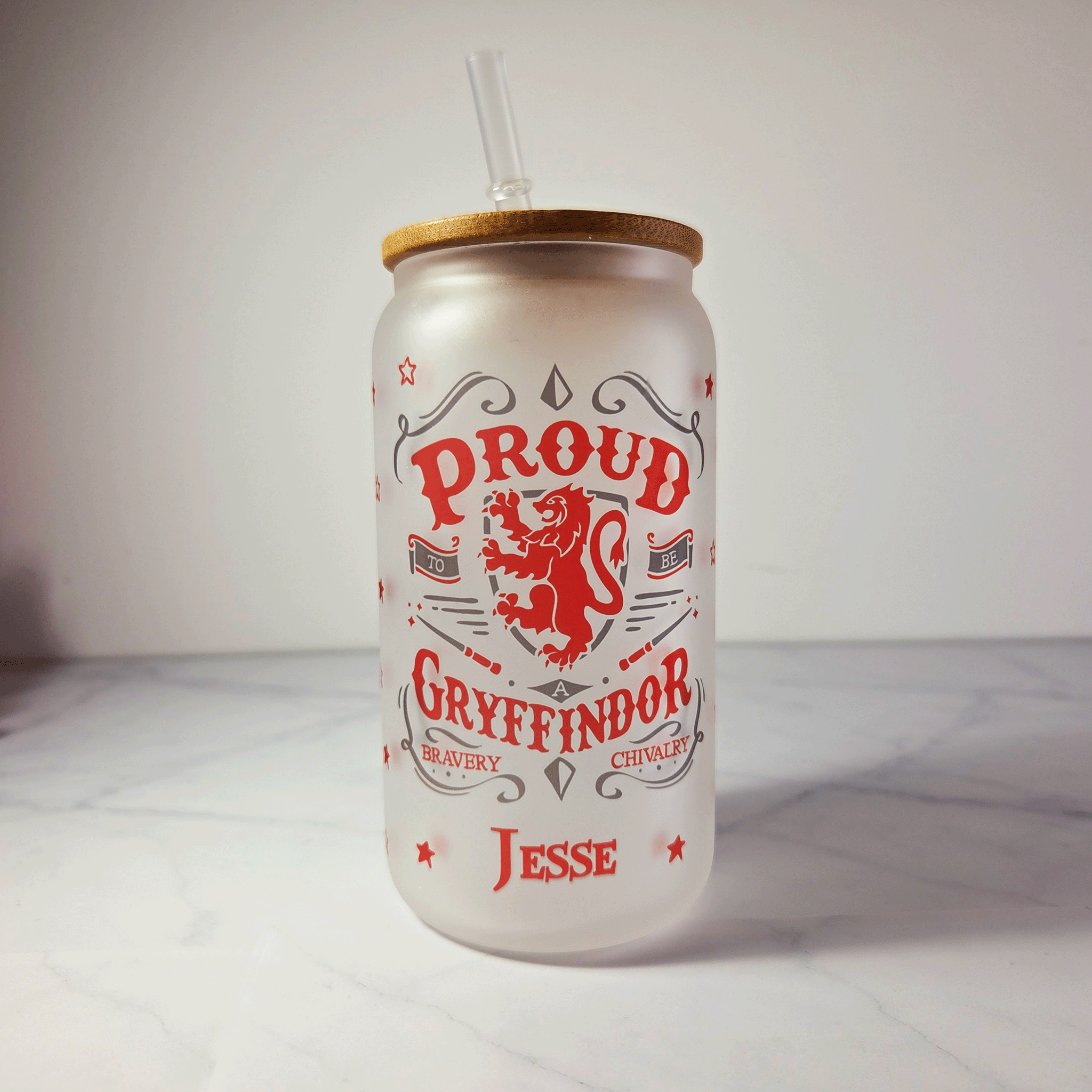 Gryffindor Frosted Tumbler & Straw