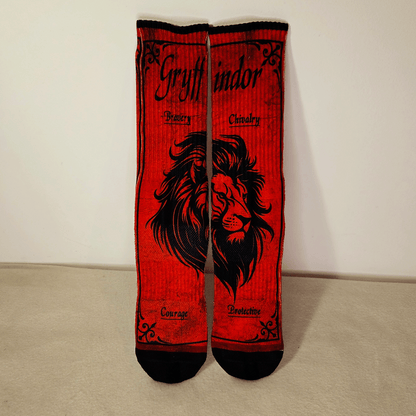 Gryffindor Crew Socks - Handmade Gift