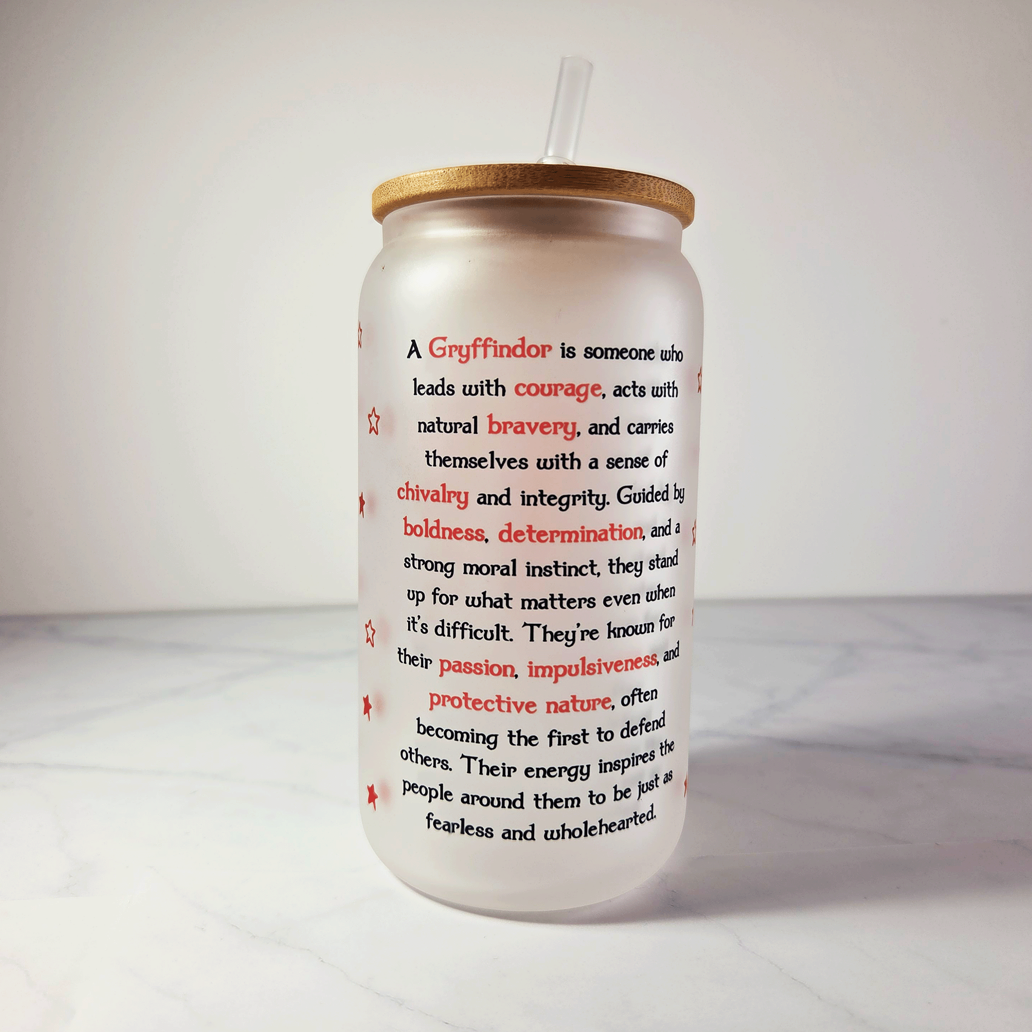 Gryffindor Frosted Tumbler & Straw