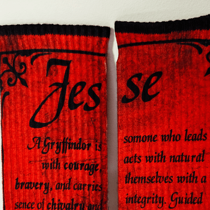 Gryffindor Crew Socks - Handmade Gift