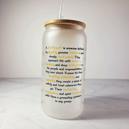 Hufflepuff Frosted Tumbler & Straw