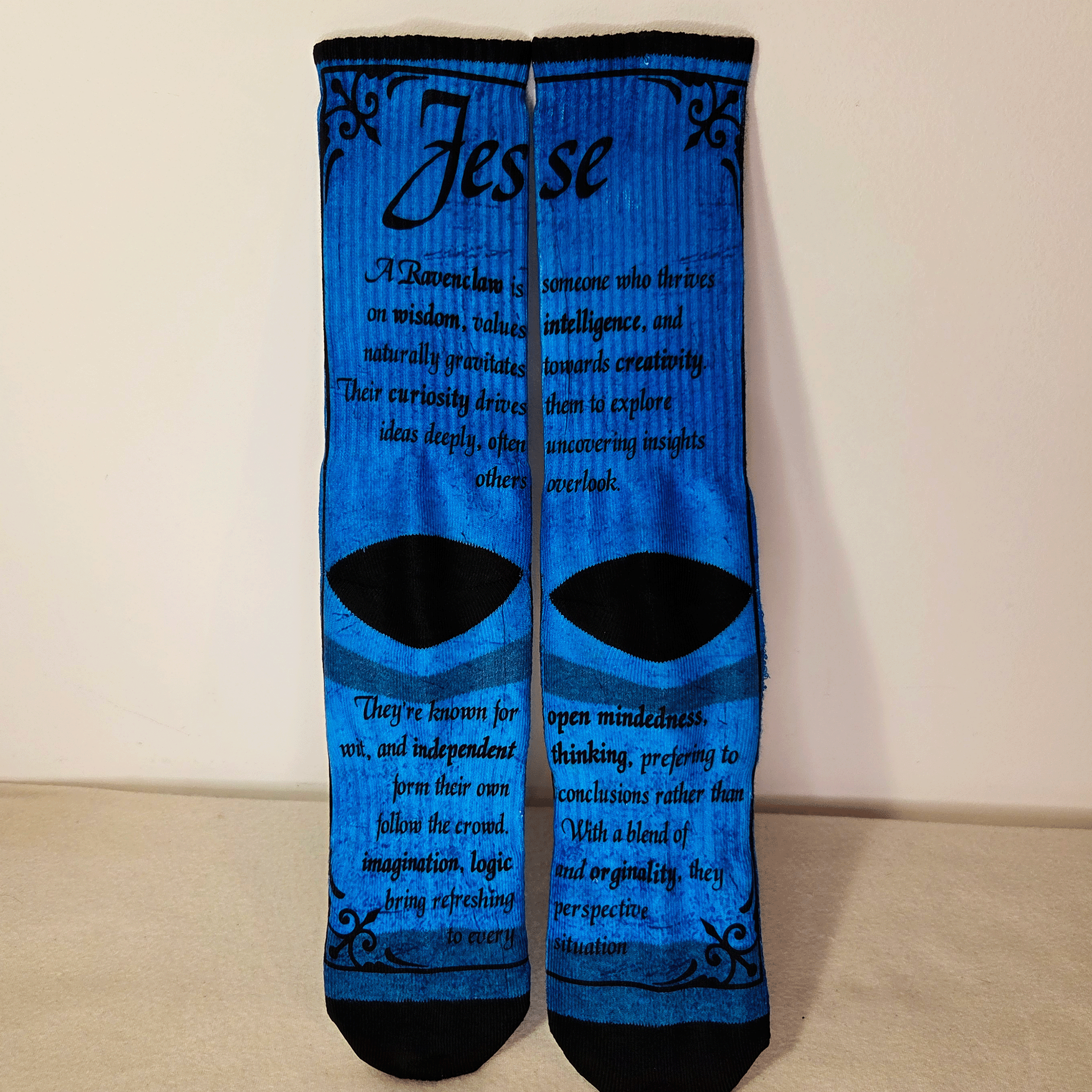 Ravenclaw Personalised Name Socks