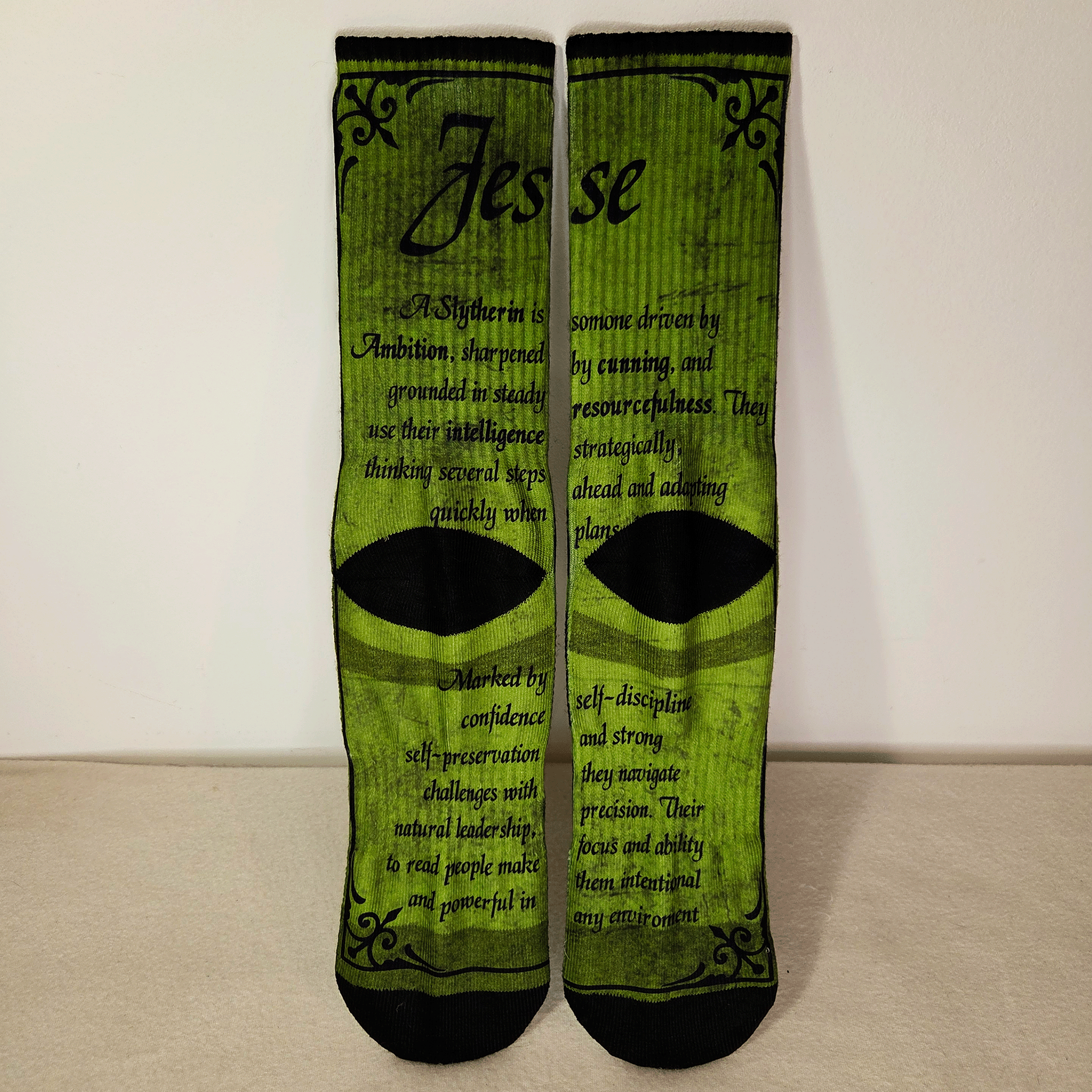 Slytherin Personalised Name Socks