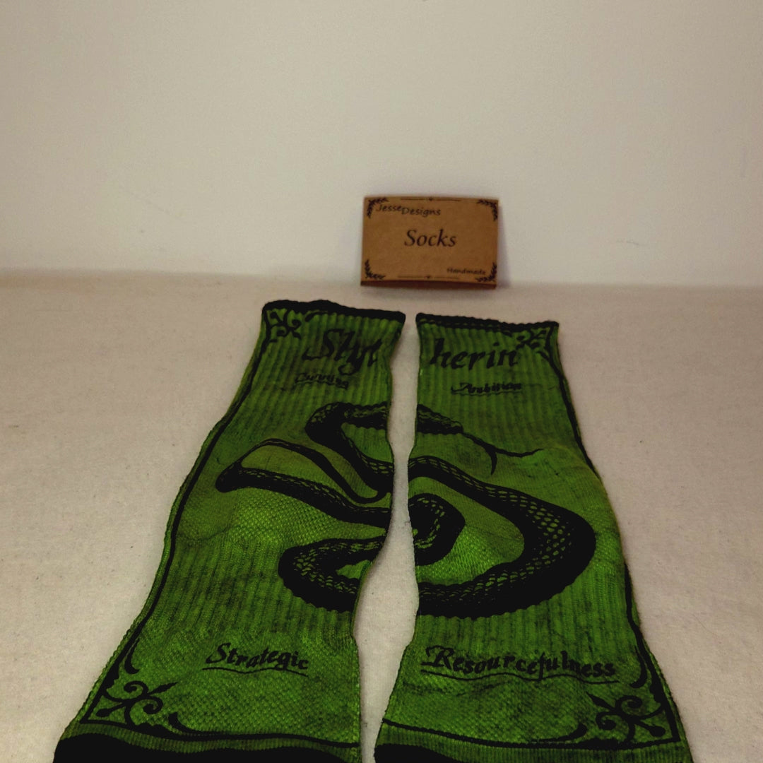 Slytherin Personalised Name Socks