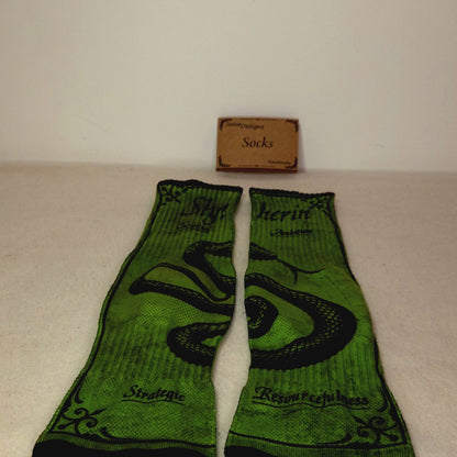 Slytherin Crew Socks - Handmade Gift