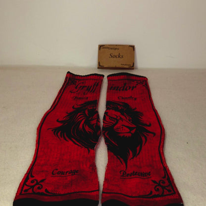 Gryffindor Crew Socks - Handmade Gift