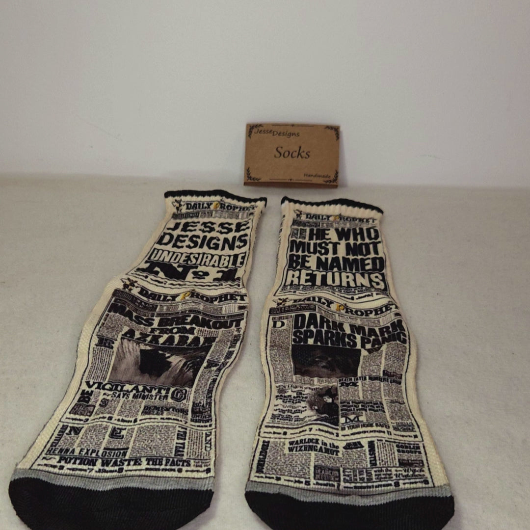 Daily Prophet Personalised Name Socks