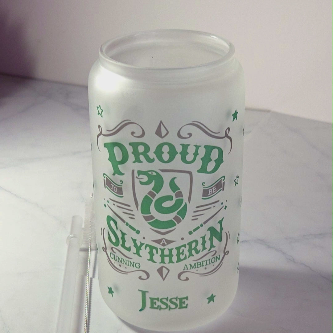 Slytherin Frosted Tumbler & Straw